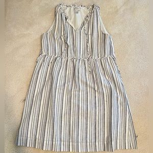 NWOT Loft Pinstriped Black & Cream Dress